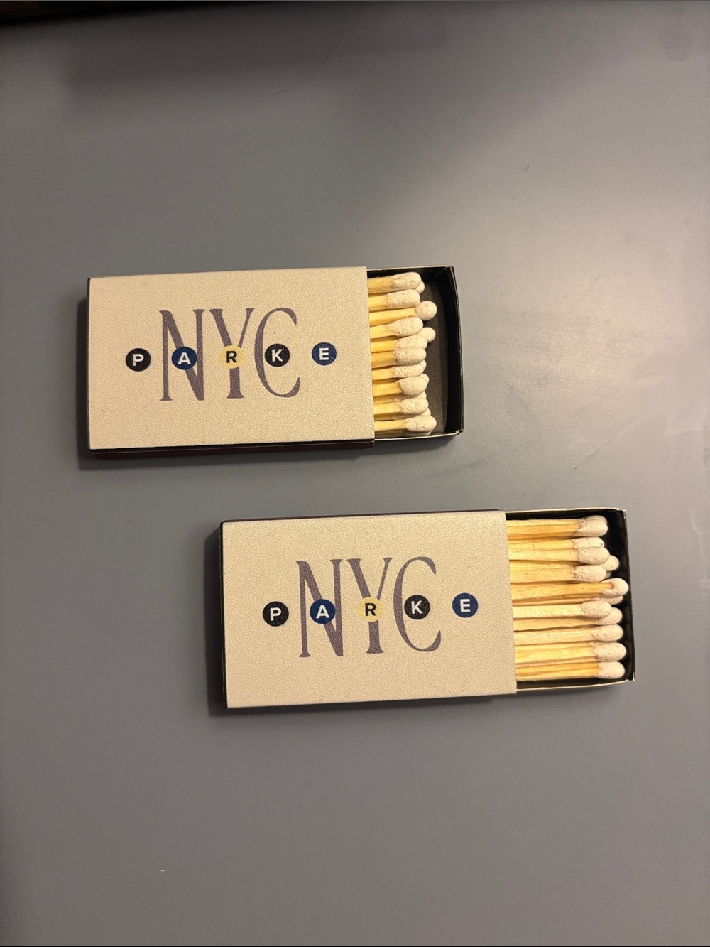 NYC Parke Decorative Matchboxes - Cream and Black - Set of 2